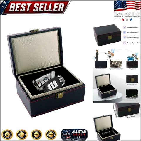 Luxury Faraday Key Fob Protector Box - Stylish Signal Blocker for Vehicles
