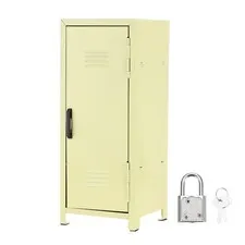 Mini Locker 4.3 x 10.8 Inch, Small Locker with Lock Keys, Yellow