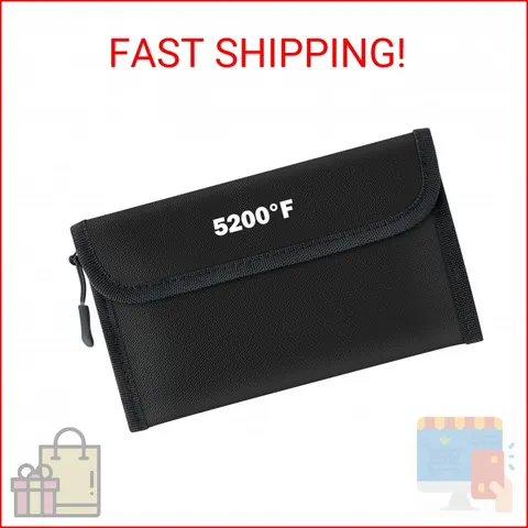 GQIRIL Fireproof Waterproof Document Bag - 5200°F Water Resistant Fire Proof Mon