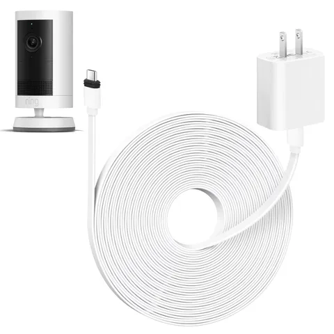 25Ft Weatherproof Power Adapter for 𝐑𝐢𝐧𝐠 Spotlight Cam Plus/Pro