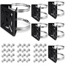 6 Pcs Universal Vertical Pole Mount for Wall Mounting Bracket with 6 Loops So...