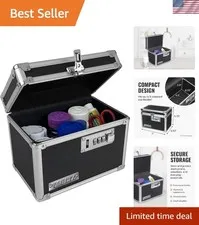 Waterproof Steel Lockbox with Customizable Combination - Ideal for Home & Office