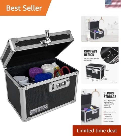 Waterproof Steel Lockbox with Customizable Combination - Ideal for Home & Office