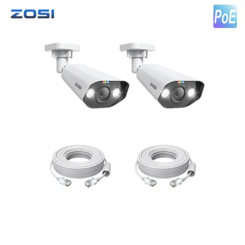 ZOSI 8MP 4K PoE IP Add-on Cameras Weatherproof Smart AI Detection Night Vision