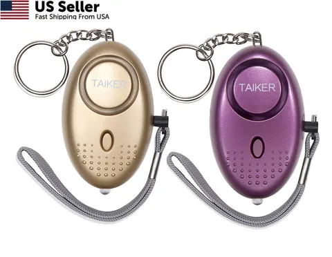 Personal Alarm for Women 140DB Emergency Self-Defense Security Gold & Purple