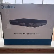 Capture R2-8CHNVR2TB 8CH 4K Network Video Recorder  included 3 cameras & monitor