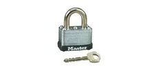 Padlock 2.1" H X 1-1/2" W Laminated Steel Warded Locking Keyed Alike Silver