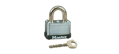 Padlock 2.1" H X 1-1/2" W Laminated Steel Warded Locking Keyed Alike Silver