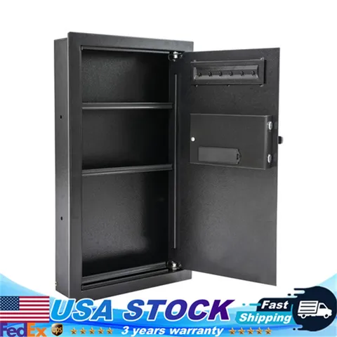 Fireproof Hidden Lock Wall Safe With Keys Cash Jewelry Superior Home Security