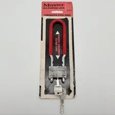 Master Lock No 518 Bike Lock Vinyl Coated Shackle 6-5/8"L x 0.3"D USA Made