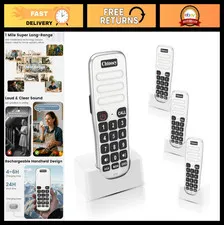 Wireless Intercom System for Home & Office, 1 Mile Range, Rechargeable, 10-Chann