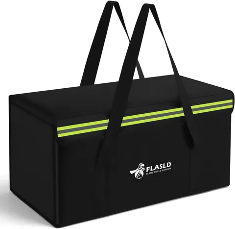 Large Fireproof Lipo Bag for 200Ah Lithium Battery Storage and Charging, 22 X 9
