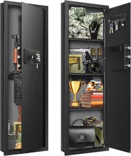 Fireproof In-Wall Safe 43.3" Tall, Electronic Hidden Safe for Jewelry & Cash