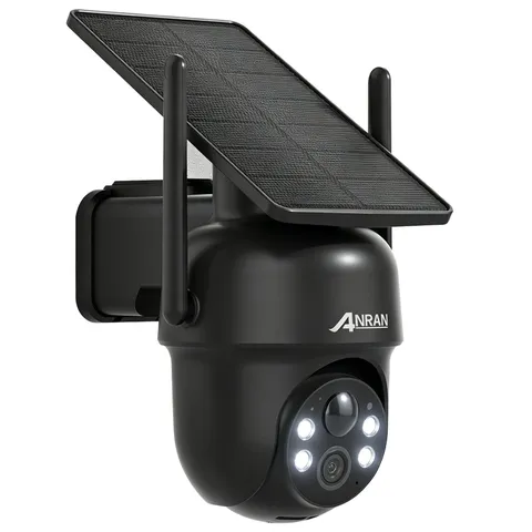 5MP Solar Wireless PTZ Security Camera Outdoor 2 Way Audio Motion Detection IP65