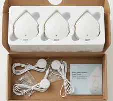 OPEN BOX Moen Flo Smart Water Detector 3-Pack Leak Sensing Alarm System Cables