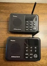 2 Wuloo Home FM Wireless Intercom System 22 Channel 100 Code 1 Mile Range