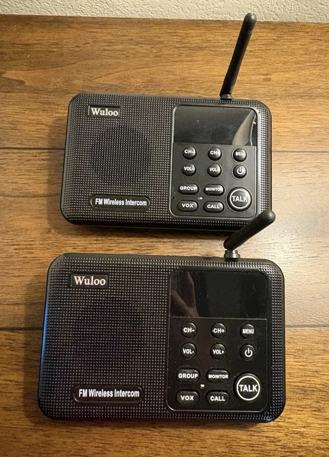 2 Wuloo Home FM Wireless Intercom System 22 Channel 100 Code 1 Mile Range