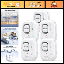 Water Leak Detectors 120dB Alarm, IP66 Waterproof Sensors for Home, 5 Pack