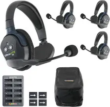 UL4S Ultralite HD Wireless Intercom Headset System, 4-Person Full Duplex Communi