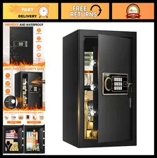 Large Fireproof Safe Box 3.4 Cuft - Digital Security Safe, Waterproof, Keypad &