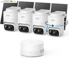Security Eufycam C37 4-Cam Kit, 360° Pan&Tilt Auto Tracking | Wireless Outdoor