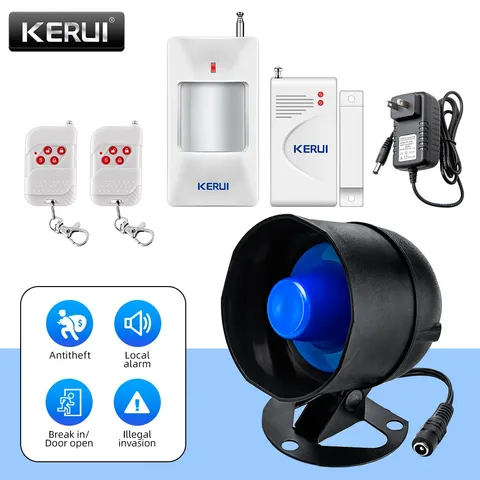 Wireless Security Burglar Alarm Set 110dB Siren PIR Detector Remote Door Contact