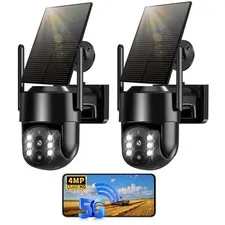 Solar Security Cameras Wireless Outdoor, 5G/2.4G Solar WIFI Cameras for Home ...
