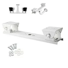 Double Surveillance Camera Mount Holder Bracket Metal Horizontal Cross Bar Steel