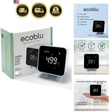 Ecosense EB100 EcoBlu, Home Radon Detector, Capture & Display Results Every 1...