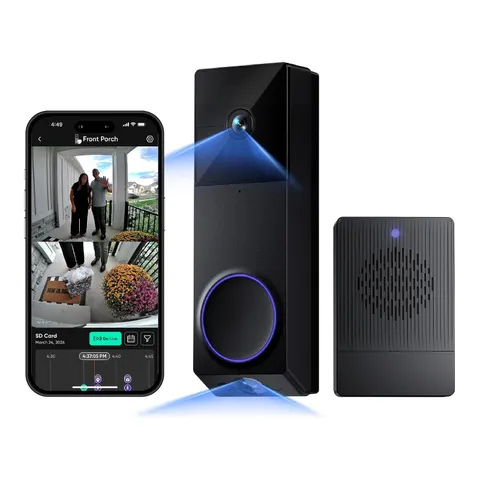 WYZE Wireless Video Doorbell Camera Duo 2K HD Wi-Fi Chime