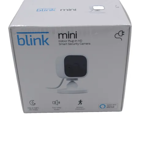 Blink Mini Indoor Plug-In Live HD Smart Security Camera, New Packed/Sealed, 1 pk