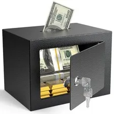Caja fuerte para dinero pequeña para el hogar, mini caja fuerte