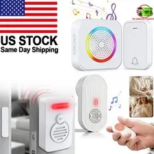 Voice Reminder Door Open Alarm Chime Wireless Doorbell Wireless Caregiver Pager
