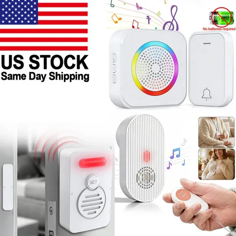 Voice Reminder Door Open Alarm Chime Wireless Doorbell Wireless Caregiver Pager