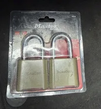 Master Lock 875TLF 1-1/2" Resettable Combination Padlock 2-Pack Steel Silver