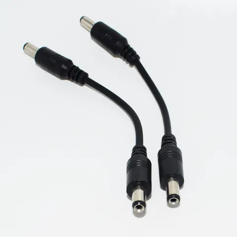 10pcs 14cm DC Power 5.5x2.1mm Male To 5.5x2.1mm Male Straight Extension Cable