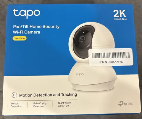 TP-Link Tapo C210 2K Pan/Tilt Home Security Wi-Fi Camera, Motion Detection/Track