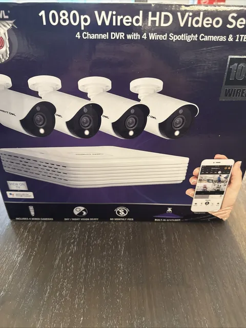 Night Owl WMBF-C241-4L 4-Channel DVR 1TB + 4 Camera 1080p Security System