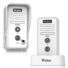 Wuloo 1/2Mile Range Wireless Doorbell Intercoms Rechargeable for Home & Garden
