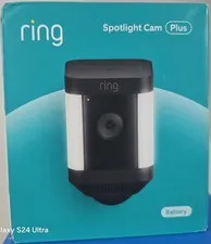 Ring Spotlight Cam Plus Battery Smart Security Camera w/LED Lights & 2-Way-Black