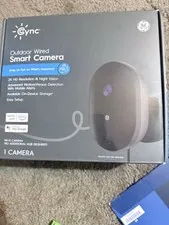 Cync Outdoor Wired Smart Camera 2K Wi-Fi Night Vision Alexa Google Black 1 Cam