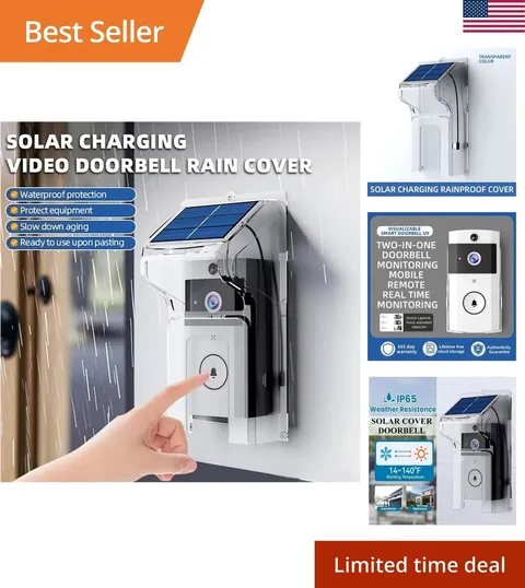 HD Wireless WIFI Doorbell Camera With Solar Charging Waterproof Night Vision