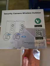 Wireless Outdoor Weatherproof IP Security Cameras 2-Pack 1080p White Wi-Fi 355°