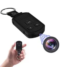 , Car Key - Portable Mini HD 1080P Nanny Cam Keychain with Night Vision, Moti...