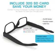 1080p HD Camera Smart Video Recording Glasses-Outd