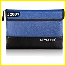Small Fireproof Money Pouch for Cash with Zipper Bank Bag | Cash organizer, F...