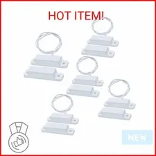 WESUA 5 Sets Magnetic Contacts Wired Window Door Contact Sensor Magnetic Reed Sw