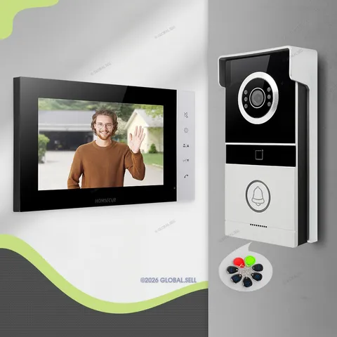 HOMSECUR Video Door Entry System With 1 Intercom Master Unit & 1 Outdoor Camera