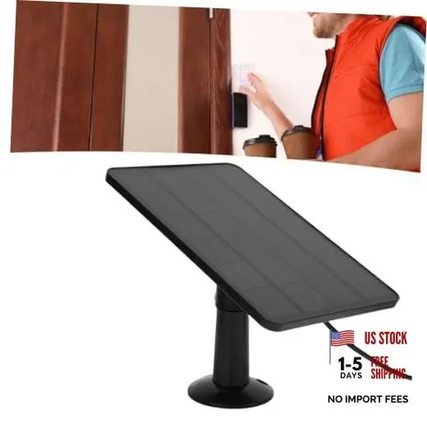 Solar Panel for Security Camera Outdoor, 10W Video Doorbell Solar CSP4W-O-B