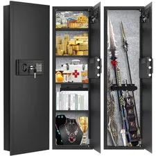 47.3" Tall Fireproof Wall Safes Between the Studs 16" Centers, Large Hidden F...